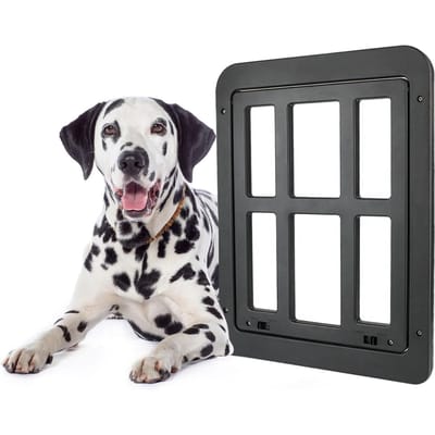 Huisdier Hordeur Hond en Kat Luik Deur voor Hordeur In Uit 2-Way Locking Huisdierdeuren zwart