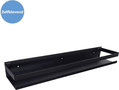 Sanics® Doucherek zonder boren – Zelfklevend badrek - Hangend Douchebakje - Douchemand – Doucherekje Zwart - Douche Rekje 50CM