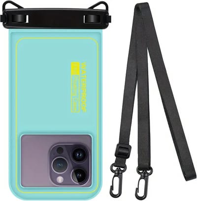 Bovista Waterdichte Telefoonhoesjes - Waterdicht Telefoonzakje - Waterproof Festival Opbergtasje - Documententasje - Waterbestendig - Blauw