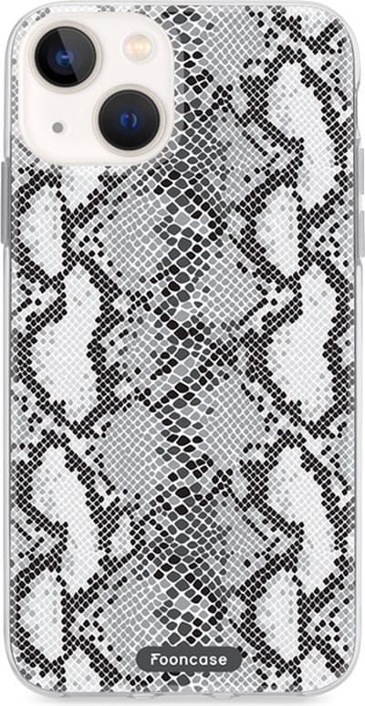 Fooncase Hoesje Geschikt voor iPhone 13 - Shockproof Case - Back Cover / Soft Case - Snake it / Slangen print