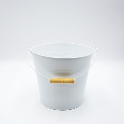UNUS® Emmer metalen diameter 24 cm wit