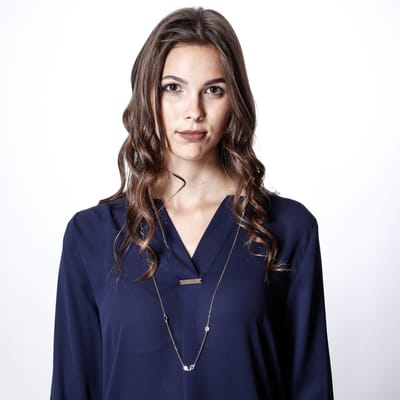 Orphelia ZK-7411 - Ketting Pastel - Zilver 925 Rosé - Multicolor Stenen - 90 cm