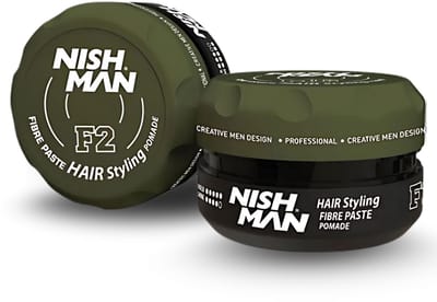 Nishman Fibre Paste Pomade F2, Medium Hold Semi-Glans voor Heren 100ml