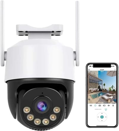 Beveiligingscamera Buiten - PTZ Camera - Huisbewaking - Menselijke Detectie - 4K 8MP - Zwart