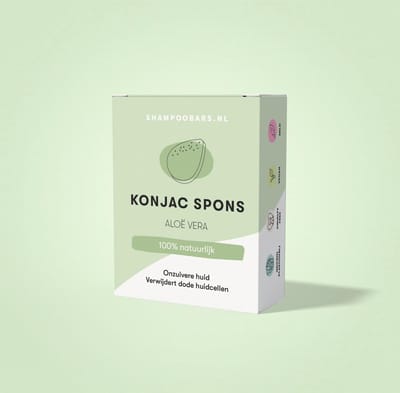 Paper & Boo - Konjac Spons Groen - Gecombineerde Huid
