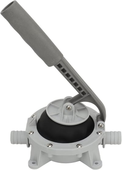 Handmatige Lenspomp - Water Transferpomp - Boot Onderhoud - Zelfaanzuigend Membraan - 720 GPH Capaciteit - Grijs