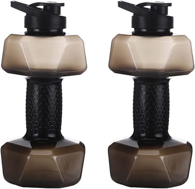 Verstelbare Watergevulde Dumbbells voor Fitness - Gewichtset voor Krachttraining, Bovenlichaam en Core Oefeningen - 1500ML Plastic, Zwart