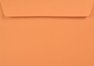 Gladde oranje enveloppen A6 - 114 x 162 mm - 25 stuks - HK zelfklevend met plakstrip - 120 gram - Kreative - Netuno