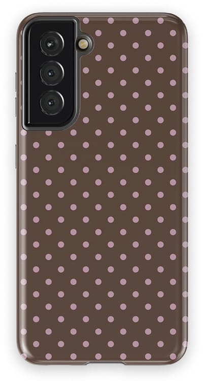 Polka Dots Hoesje Samsung Galaxy S21 | Geschikt Voor Mag | Stippen Design Backcover Samsung Galaxy S21 Choco Blush