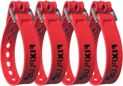 Sjorbanden Set - Spanbanden Bevestigingsbanden - Ladingen Zekeren - Snelle Gesp Sluiting - 35 cm - Rood