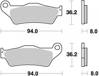 malossi remblok voor piaggio 400 beverly scooter 2006 tot 2007 6215020 / av nieuw