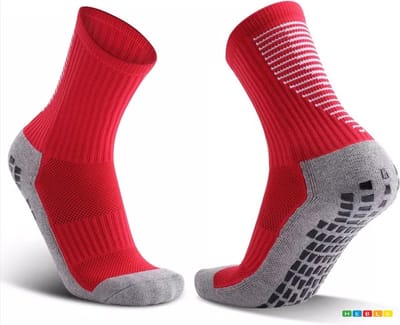 *** Gripsokken Wandelen/Voetbal/Tennis/Hardlopen/Handbal/Sporten/Fitness - Rood - Anti Blaren - Compressie - Prestatieverhogend - van Heble® ***
