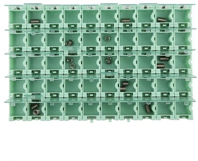 Dailygoods Container Box - Opbergkoffer voor elektronica - Groen - 50 Compartimenten - Bescherming tegen stof - Geschikt voor kleine...