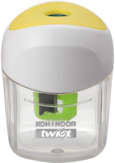 Koh-I-Noor TWIST Handmatige puntenslijper Wit, Geel