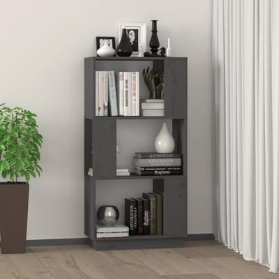 vidaXL - Boekenkast/kamerscherm - 51x25x101 - cm - massief - grenenhout - grijs