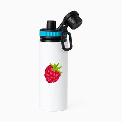 Hacebo® - Framboos waterfles met draaidop blauw - Fruitschaal - Fruit liefhebbers - Fruit - bessen - gezond eten - water fles - 850ML