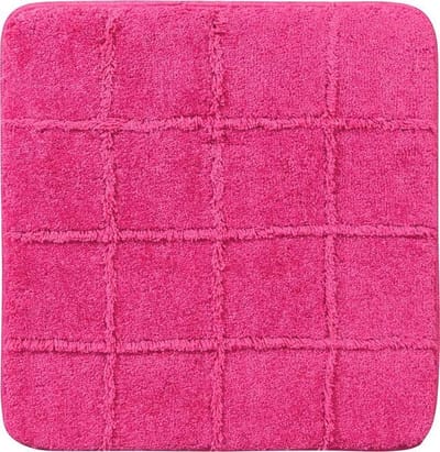 Casilin WC-mat Antislip Piazza - 60x60cm - Vierkante Badmat - Waterabsorberend - Wasbaar en Sneldrogend - Acryl - Fuchsia