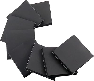 Zwarte Zelfklevende Schuimplaat 100 x 100 x 12 mm - Slijtvast Neopreen, Antislip en Ideaal voor Meubels en Klussen