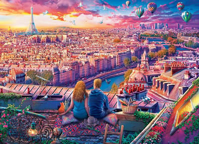 Eurographics - Parijs Dak [Paris Rooftop] - Artbeat Studio - 1000 stukjes 68×48cm (b×h) - Legpuzzel