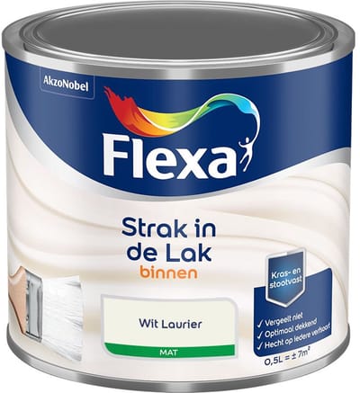 Flexa - Strak In De Lak Binnenlak Mat - Wit Laurier - Mengverf - 500 Ml