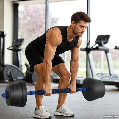 vidaXL - 2-in-1 - Dumbbell - Barbell - Set - 30 - kg - Zwart - en - Blauw