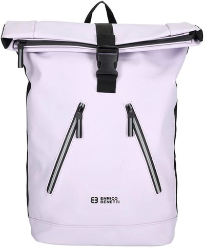Enrico Benetti Bergen Waterafstotende Rolltop Laptoprugzak met 17 inch Laptopvak - Rugzak 22 Liter - Lila