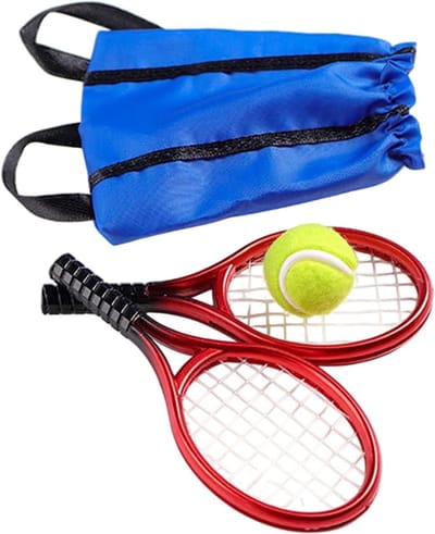 Miniatuur Tennisset - Decoratie Rackets - Bureau Decoratie - Gedetailleerd Schaalmodel - 10x5x2cm - Niet Gespecificeerd