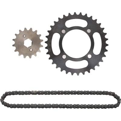 420 Ketting Tandwiel Set Staal 16T Voorste Motor Tandwiel 34T Achterste Tandwiel met 60 Schakels Ketting voor gray