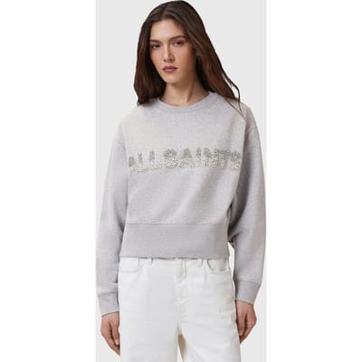 AllSaints Separo Pearl Sweat Grey Marl Taglia: XS | Maglioni a maglia Outlet | Donna | Bianco