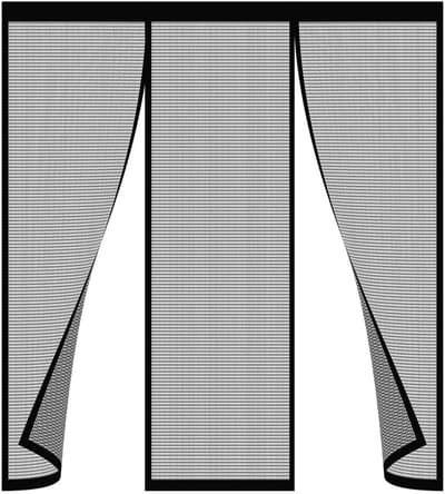SnelShoppen - Magnetisch Schermraam Zware Kwaliteit Gaas Gordijn 180x220cm met Sterke Magneten en Duurzame Pushpins, Voor Frisse Lucht en Insectvrije