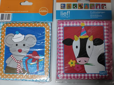 Lief! Uitnodigingen met enveloppen - Uitnodigingskaarten - 8 stuks
