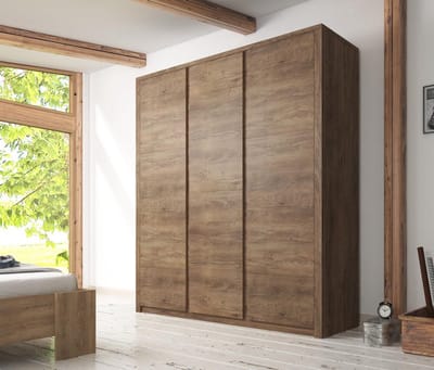 Meubella - Kledingkast Monaco - Eiken - 166 cm