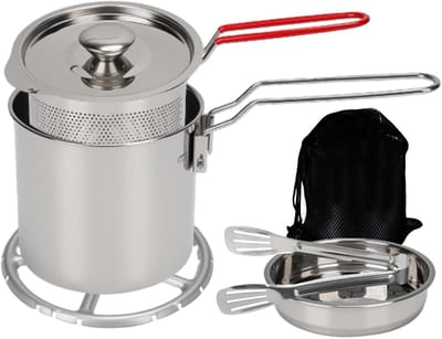 Roestvrijstalen Frituurpan - Kleine Friteuse - Thuisgebruik Keuken - Hygiënische Kookoplossing - 12 Liter - Zilverkleurig
