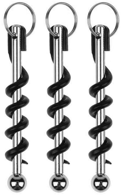 Dailygoods- Flesopener Multifunctioneel - Sleutelhanger - Wijnopener - Draagbaar - Verstelbaar - Ideaal voor Kamperen - Kurkentrekker
