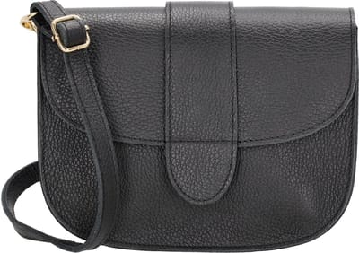Charm London Anna Crossbody Schoudertas - Leren Dames Tas - Leren Dames Tas - Zwart