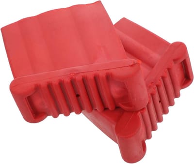 Ladder Voetbeschermers - Ladderkussens Stabilisatoren - Veilig Werken - Antislip Rubber - 9x8.3x4 cm - Rood