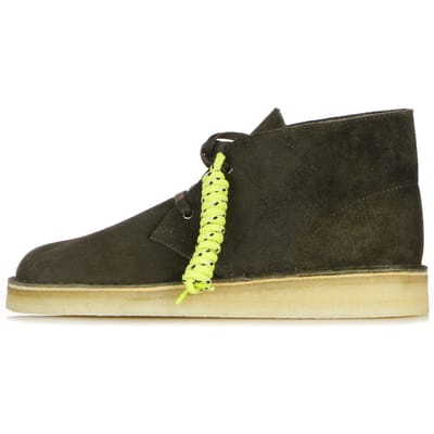 Desert Coal olijfkleurige suede lifestyle-schoen voor heren
