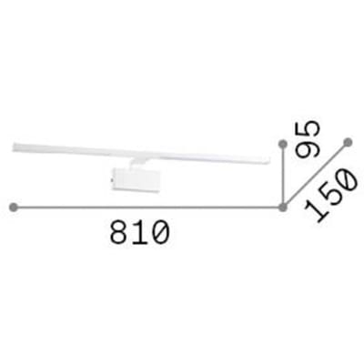 IDEAL LUX LED wandlamp Alma, chroomkleurig metaal, breedte 81 cm