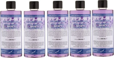 Douchegel Relaxing Lavendel 500 ml - met klepdop - set van 5 stuks - Showergel