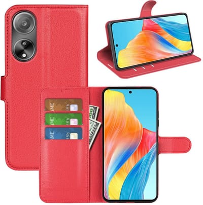 MobyDefend Hoesje - Geschikt voor Oppo A98 - Kunstleren Wallet Book Case (Sluiting Voorkant) - Rood