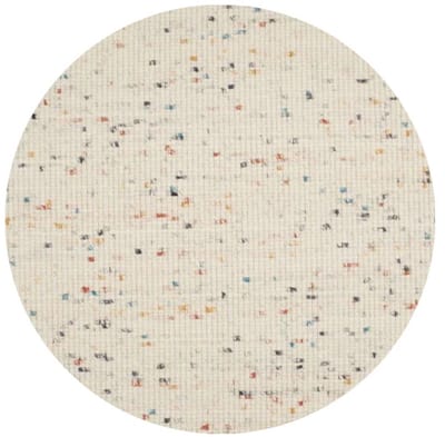 DÉJA Living Vloerkleed Rond Ø300cm - Laagpolig Wit Multi Wol - Bela