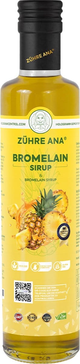 Zühre Ana Bromelaïne Siroop – Voedingssupplement met Bromelaïne, Quercetine en Vitamine C – 250 ml