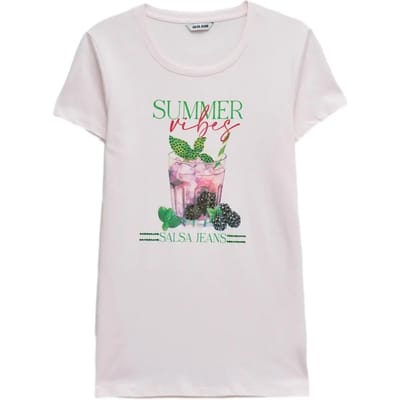 Dames-T-shirt met opdruk Salsa Jeans