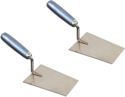 Tyroleense Troffel - Italiaanse Troffel - Metselwerk Afwerken - Roestvrij Staal - 160 mm - Houtkleurig