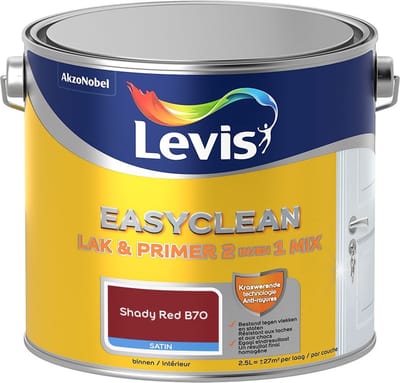 Levis - Easyclean Lak & Primer 2-In-1 Mix - Shady Red B70 - Mengverf - 2,5 L
