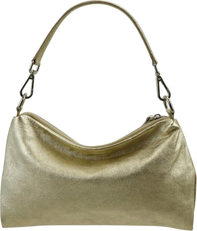 Dames Schoudertas Leer - Veerbare Clutch & Crossbody Tas, Gemaakt in Italië