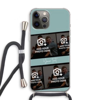 Gepersonaliseerd - Case Company® - Hoesje met koord geschikt voor iPhone 12 Pro hoesje met Koord - Filmrol N°2 - Telefoonhoesje met Zwart Koord - Extra Bescherming aan alle Kanten en Over de Schermrand