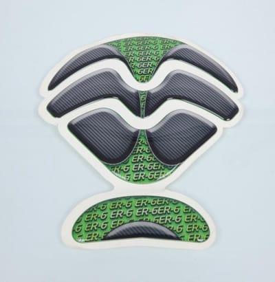 Protection de réservoir Mad vert / carbone pour moto Kawasaki 650 ER6 Neuf