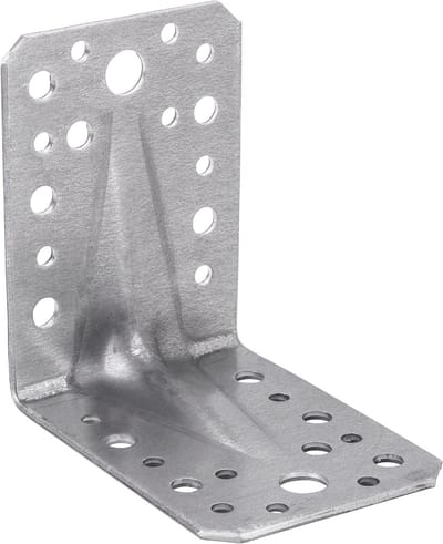 Hoekverbinder Set - Bevestigingsbeugel - Bouwprojecten - Gegalvaniseerd Staal - 90 x 90 mm - Zilver