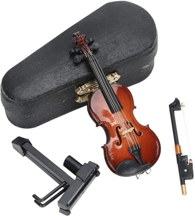 Dailygoods - Mini Viool - Miniatuur Viool Speelgoed - Decoratief Imitatie Muziekinstrument - Voor Woondecoratie - Uniek Ambachtelijk - Verjaardagscade